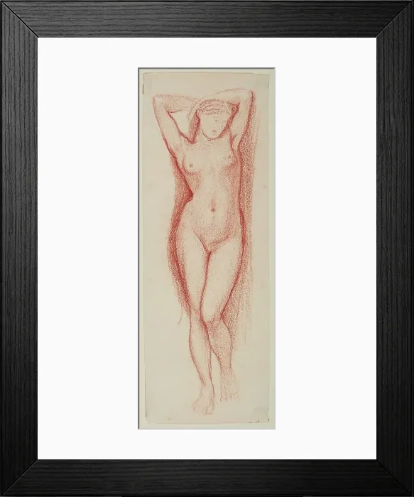 Framed Print : Female nude - study, 1864. Creator: Sir Edward Coley Burne-Jones Framed Print : Female nude - study, 1864. Creator: Sir Edward Coley Burne-Jones