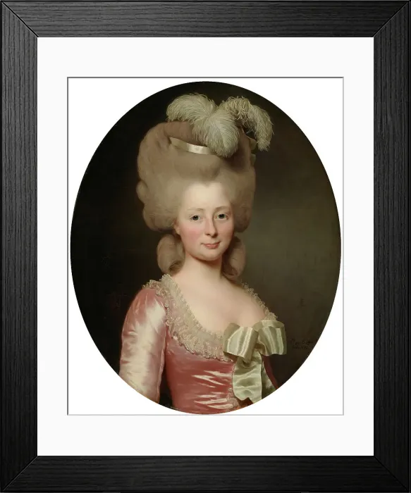Framed Print : Portrait of a Lady, 1780. Creator: Alexander Roslin Framed Print : Portrait of a Lady, 1780. Creator: Alexander Roslin