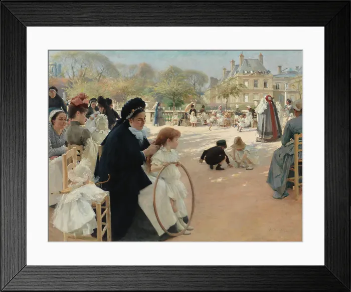 Framed Print : The Luxembourg Gardens, Paris, 1887. Creator: Albert Edelfelt Framed Print : The Luxembourg Gardens, Paris, 1887. Creator: Albert Edelfelt