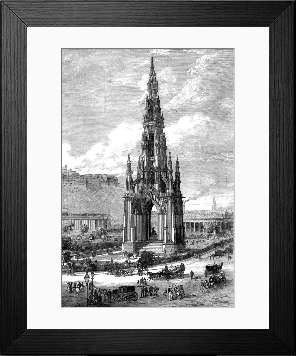 Framed Print : The Scott Monument, Edinburgh, 1871. Creator: Unknown Framed Print : The Scott Monument, Edinburgh, 1871. Creator: Unknown
