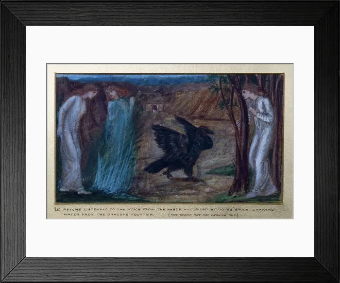 Framed Print : Cupid and Psyche - Study for the Palace Green Mural - Psyche sent by Venus the Task, 1872. Creator: Sir Edward Coley Burne-Jones Framed Print : Cupid and Psyche - Study for the Palace Green Mural - Psyche sent by Venus the Task, 1872. Creator: Sir Edward Coley Burne-Jones