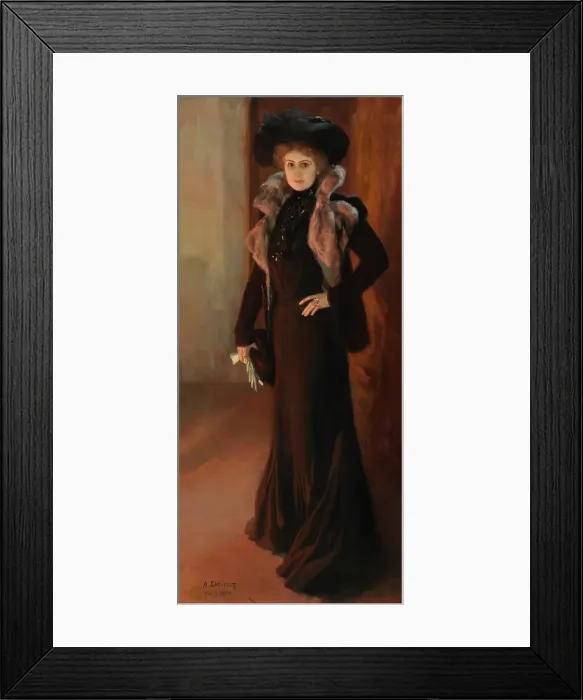 Framed Print : Portrait of the Opera Singer Aino Ackté; Portrait of the Singer Aino Ackté, 1901. Creator: Albert Edelfelt Framed Print : Portrait of the Opera Singer Aino Ackté; Portrait of the Singer Aino Ackté, 1901. Creator: Albert Edelfelt