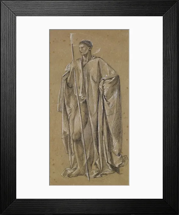 Framed Print : Drapery Study for St John the Baptist, 1865-66. Creator: Sir Edward Coley Burne-Jones Framed Print : Drapery Study for St John the Baptist, 1865-66. Creator: Sir Edward Coley Burne-Jones