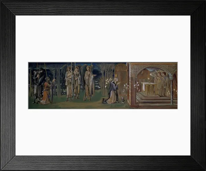 Framed Print : Quest for the Holy Grail - study for The Attainment, 1894. Creator: Sir Edward Coley Burne-Jones Framed Print : Quest for the Holy Grail - study for The Attainment, 1894. Creator: Sir Edward Coley Burne-Jones