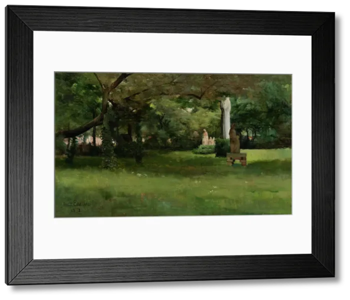 Framed Print : The Cluny Museum Garden in Paris, 1878. Creator: Albert Edelfelt Framed Print : The Cluny Museum Garden in Paris, 1878. Creator: Albert Edelfelt