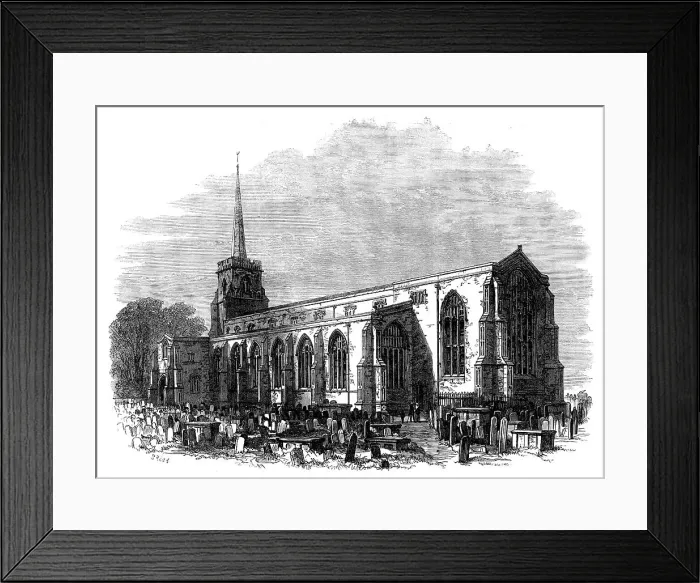 Framed Print : St. Margaret's Church, Lowestoft, lately restored, 1871. Creator: Unknown Framed Print : St. Margaret's Church, Lowestoft, lately restored, 1871. Creator: Unknown