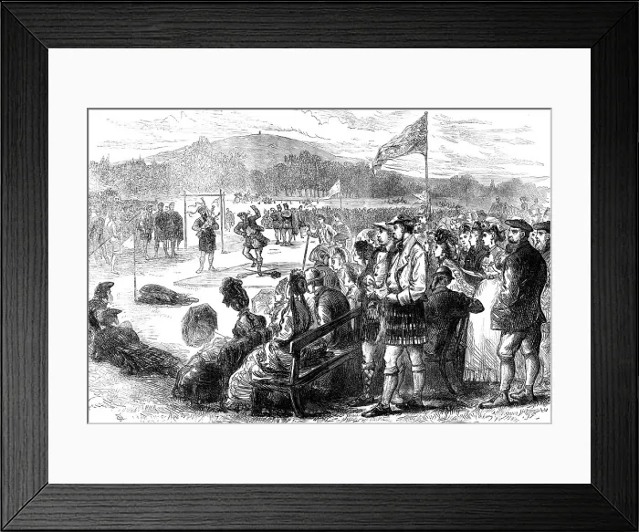Framed Print : Highland Games at Aboyne, Aberdeenshire, 1871. Creator: Unknown Framed Print : Highland Games at Aboyne, Aberdeenshire, 1871. Creator: Unknown