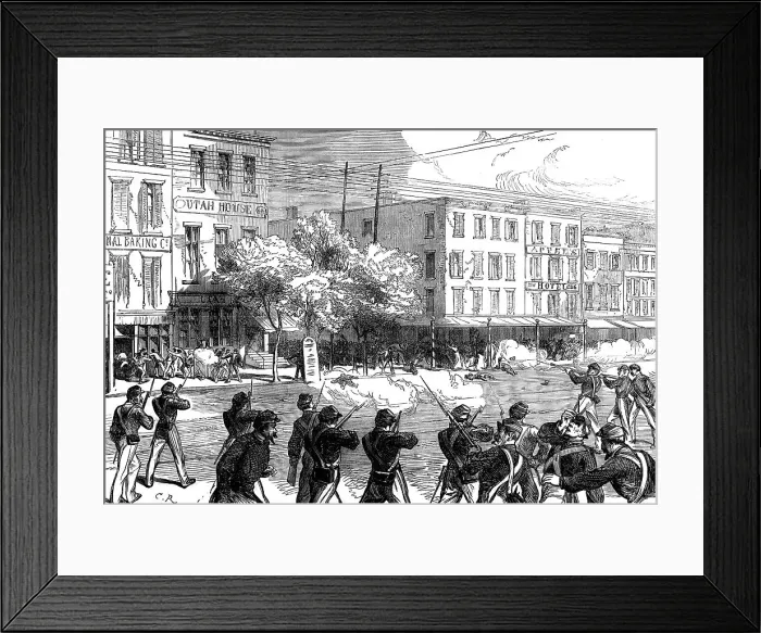 Framed Print : The Irish Orange Riots in New York, 1871. Creator: Unknown Framed Print : The Irish Orange Riots in New York, 1871. Creator: Unknown