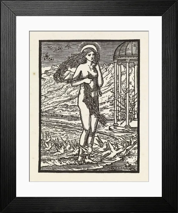 Framed Print : Cupid and Psyche - Venus on the Margin of the Sea, 1880. Creator: Sir Edward Coley Burne-Jones Framed Print : Cupid and Psyche - Venus on the Margin of the Sea, 1880. Creator: Sir Edward Coley Burne-Jones