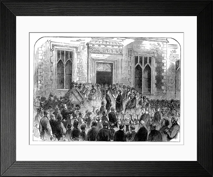 Framed Print : Tenants of the Earl of Bandon presenting a gift to his son, Lord Bernard, 1871. Creator: Unknown Framed Print : Tenants of the Earl of Bandon presenting a gift to his son, Lord Bernard, 1871. Creator: Unknown