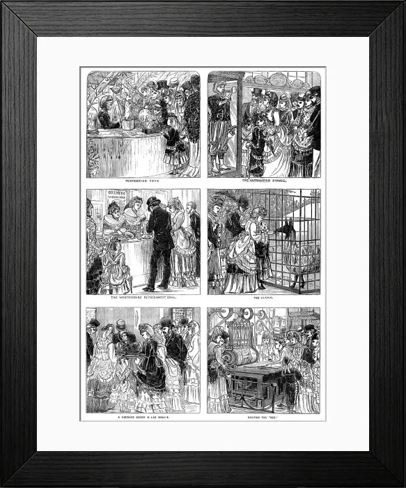 Framed Print : Sketches in the International Exhibition, 1871. Creator: Unknown Framed Print : Sketches in the International Exhibition, 1871. Creator: Unknown