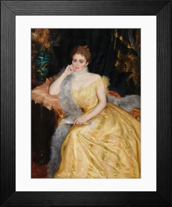 Framed Print : Portrait of Mrs. Alice von Haartman, 1895. Creator: Albert Edelfelt Framed Print : Portrait of Mrs. Alice von Haartman, 1895. Creator: Albert Edelfelt