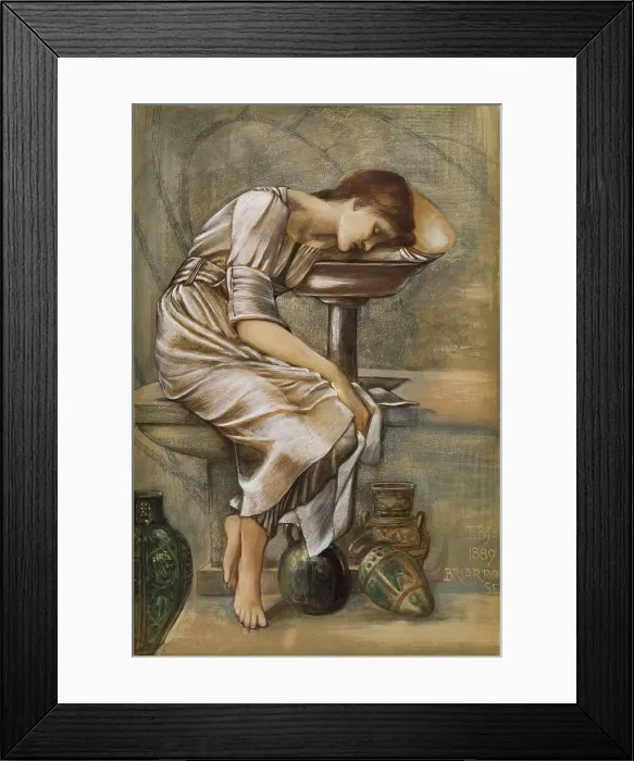 Framed Print : The Briar Rose Series - Study for The Garden Court, 1889. Creator: Sir Edward Coley Burne-Jones Framed Print : The Briar Rose Series - Study for The Garden Court, 1889. Creator: Sir Edward Coley Burne-Jones