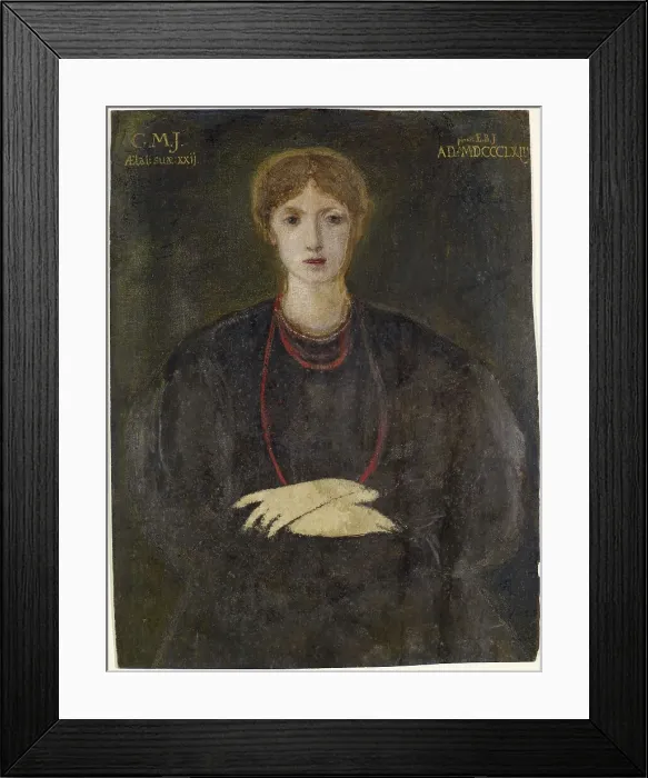 Framed Print : Portrait of Georgiana Burne-Jones (1840-1920), 1863. Creator: Sir Edward Coley Burne-Jones Framed Print : Portrait of Georgiana Burne-Jones (1840-1920), 1863. Creator: Sir Edward Coley Burne-Jones