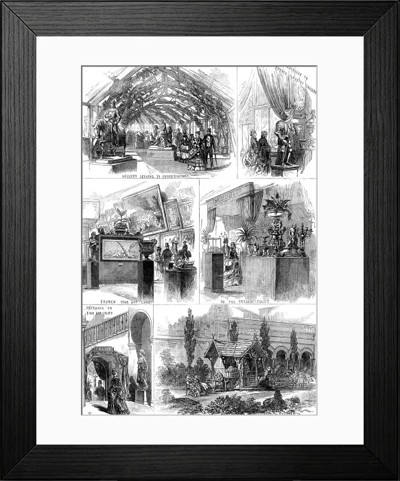 Framed Print : Sketches in the International Exhibition, 1871. Creator: Unknown Framed Print : Sketches in the International Exhibition, 1871. Creator: Unknown