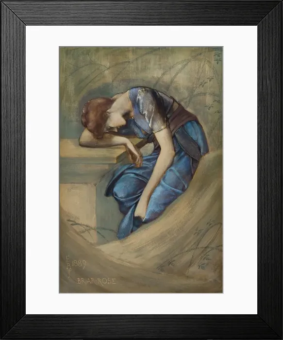 Framed Print : The Briar Rose Series - Study for The Garden Court, 1889. Creator: Sir Edward Coley Burne-Jones Framed Print : The Briar Rose Series - Study for The Garden Court, 1889. Creator: Sir Edward Coley Burne-Jones