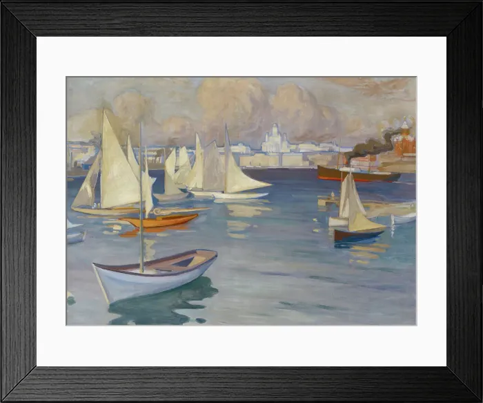Framed Print : The Nyländska Jaktklubben Harbour in Helsinki, 1899. Creator: Albert Edelfelt Framed Print : The Nyländska Jaktklubben Harbour in Helsinki, 1899. Creator: Albert Edelfelt