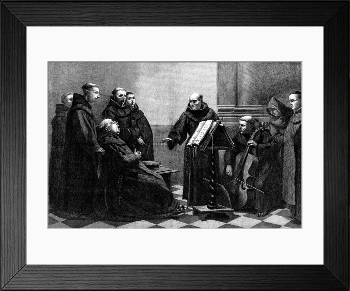 Framed Print : Rehearsal, by A. Robert, in the International Exhibition, 1871. Creator: Unknown Framed Print : Rehearsal, by A. Robert, in the International Exhibition, 1871. Creator: Unknown