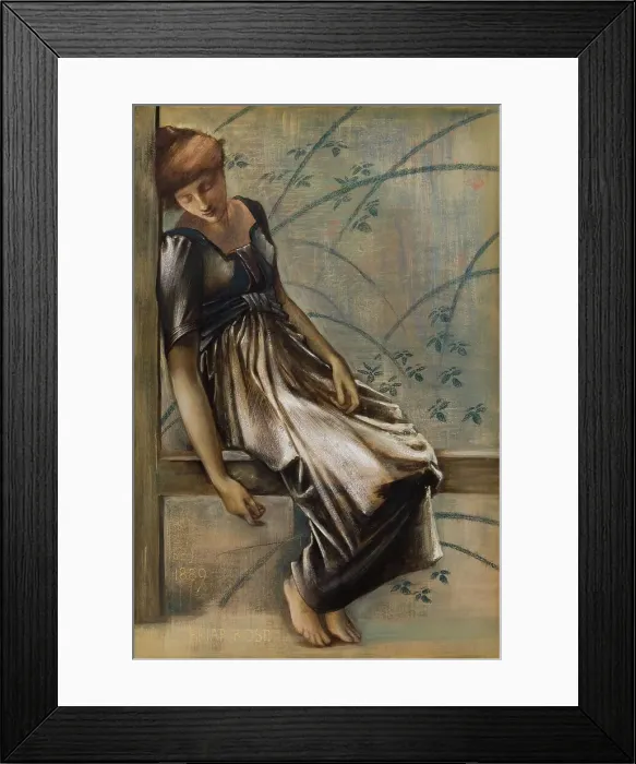 Framed Print : The Briar Rose Series - Study for The Garden Court, 1889. Creator: Sir Edward Coley Burne-Jones Framed Print : The Briar Rose Series - Study for The Garden Court, 1889. Creator: Sir Edward Coley Burne-Jones