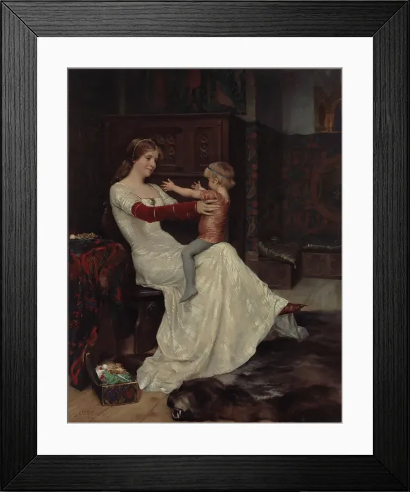 Framed Print : Queen Bianca, 1877. Creator: Albert Edelfelt Framed Print : Queen Bianca, 1877. Creator: Albert Edelfelt