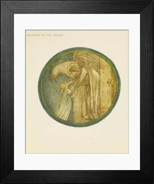 Framed Print : The Flower Book - Welcome to the House, 1905. Creator: Sir Edward Coley Burne-Jones Framed Print : The Flower Book - Welcome to the House, 1905. Creator: Sir Edward Coley Burne-Jones