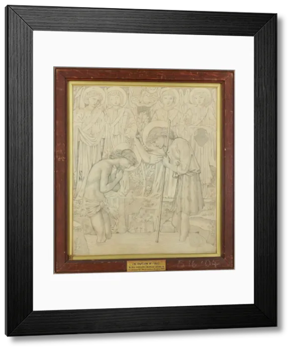 Framed Print : The Baptism of Christ, 1864-65. Creator: Sir Edward Coley Burne-Jones Framed Print : The Baptism of Christ, 1864-65. Creator: Sir Edward Coley Burne-Jones