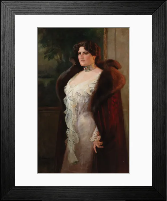 Framed Print : Portrait of Mrs. Lydia Nilsson Keirkner, 1902. Creator: Albert Edelfelt Framed Print : Portrait of Mrs. Lydia Nilsson Keirkner, 1902. Creator: Albert Edelfelt