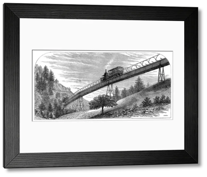 Framed Print : The Righi Mountain Railway, Switzerland, 1871. Creator: Crane Framed Print : The Righi Mountain Railway, Switzerland, 1871. Creator: Crane