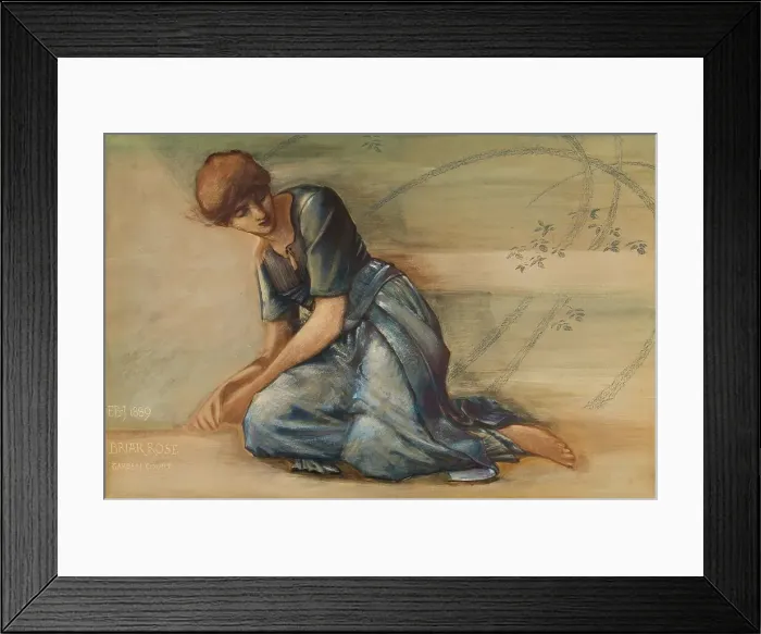 Framed Print : The Briar Rose Series - Study for The Garden Court, 1889. Creator: Sir Edward Coley Burne-Jones Framed Print : The Briar Rose Series - Study for The Garden Court, 1889. Creator: Sir Edward Coley Burne-Jones