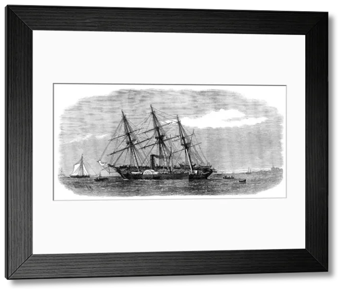 Framed Print : H.M.S. Racer aground on Ryde Sands, 1871. Creator: Unknown Framed Print : H.M.S. Racer aground on Ryde Sands, 1871. Creator: Unknown