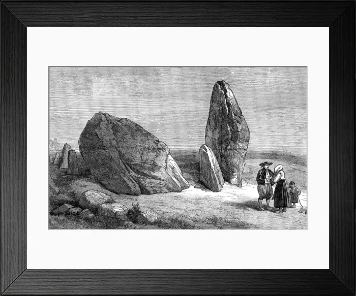 Framed Print : Druidic remains of Brittany: Stones of St. Barbe, 1871. Creator: Unknown Framed Print : Druidic remains of Brittany: Stones of St. Barbe, 1871. Creator: Unknown