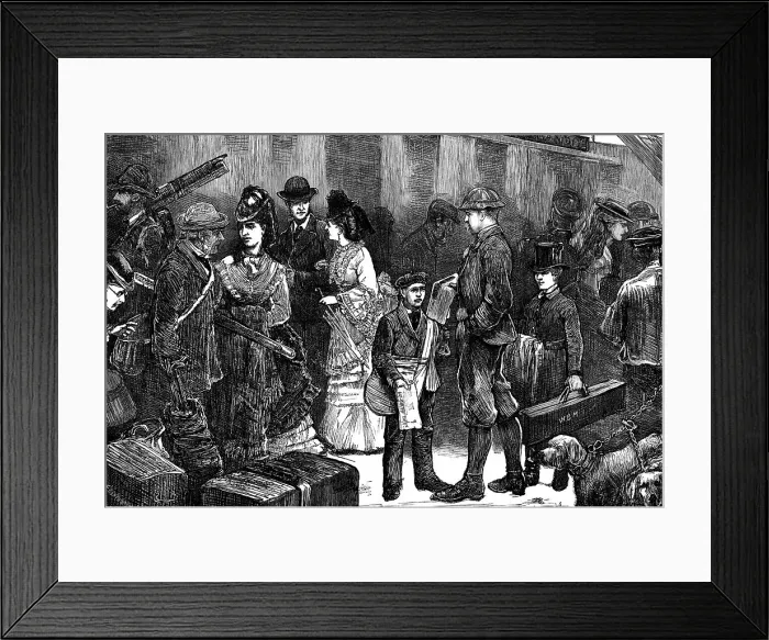 Framed Print : Going North: Dunblane Station, 1871. Creator: Unknown Framed Print : Going North: Dunblane Station, 1871. Creator: Unknown