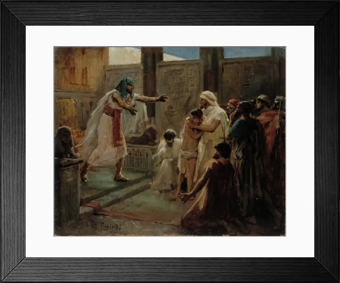 Framed Print : Joseph and his brothers, 1877. Creator: Albert Edelfelt Framed Print : Joseph and his brothers, 1877. Creator: Albert Edelfelt