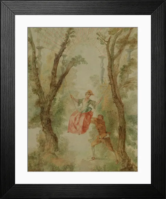Framed Print : The Swing, 1712. Creator: Jean-Antoine Watteau Framed Print : The Swing, 1712. Creator: Jean-Antoine Watteau
