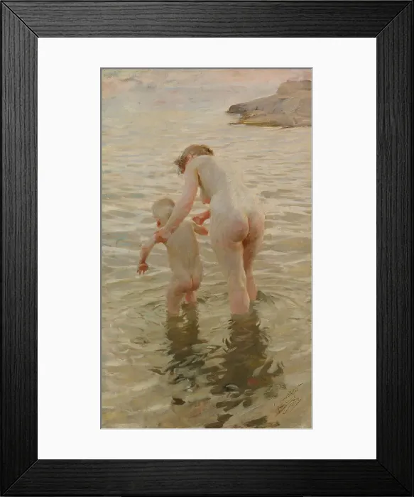Framed Print : The First Time, 1888. Creator: Anders Leonard Zorn Framed Print : The First Time, 1888. Creator: Anders Leonard Zorn