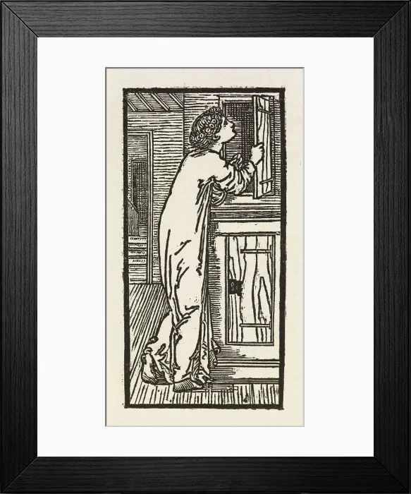 Framed Print : Cupid and Psyche - Psyche walking through Cupid's Palace, 1880. Creator: GF Campfield Framed Print : Cupid and Psyche - Psyche walking through Cupid's Palace, 1880. Creator: GF Campfield