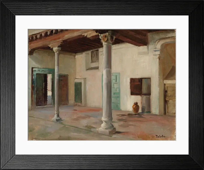 Framed Print : Courtyard in Toledo, 1881. Creator: Albert Edelfelt Framed Print : Courtyard in Toledo, 1881. Creator: Albert Edelfelt
