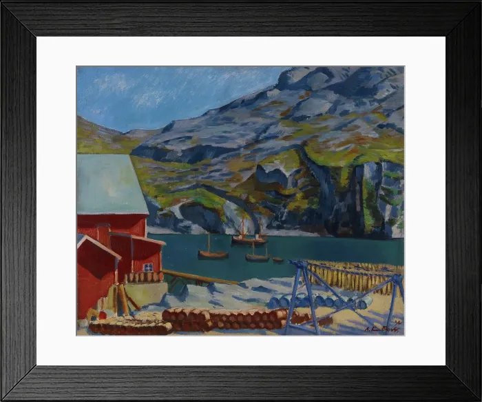 Framed Print : Petsamo Fjord, 1934. Creator: Anton Lindforss Framed Print : Petsamo Fjord, 1934. Creator: Anton Lindforss