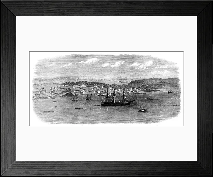 Framed Print : Regatta at Halifax, Nova Scotia: the boats returning to Halifax, past Dartmouth, 1871. Creator: Unknown Framed Print : Regatta at Halifax, Nova Scotia: the boats returning to Halifax, past Dartmouth, 1871. Creator: Unknown
