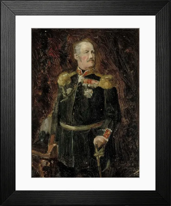 Framed Print : Portrait of General Adjutant, Count Adolf Aminoff, Sketch, 1875-1876. Creator: Albert Edelfelt Framed Print : Portrait of General Adjutant, Count Adolf Aminoff, Sketch, 1875-1876. Creator: Albert Edelfelt