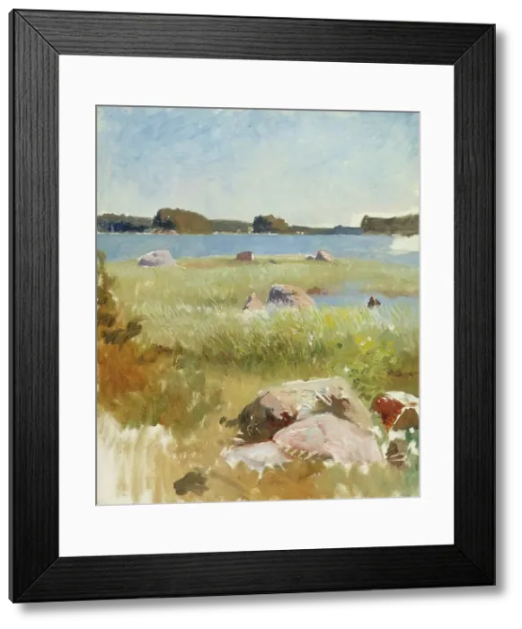 Framed Print : Archipelago landscape; unfinished, 1885-1889. Creator: Albert Edelfelt Framed Print : Archipelago landscape; unfinished, 1885-1889. Creator: Albert Edelfelt