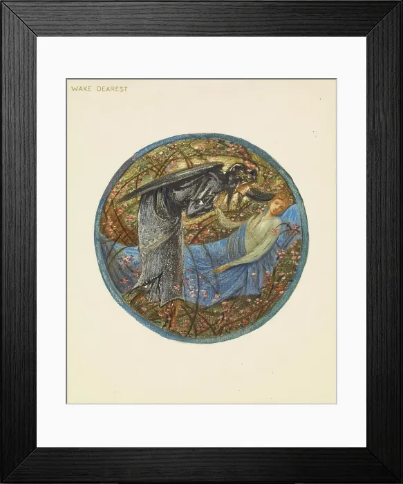 Framed Print : The Flower Book - Wake, Dearest, 1905. Creator: Sir Edward Coley Burne-Jones Framed Print : The Flower Book - Wake, Dearest, 1905. Creator: Sir Edward Coley Burne-Jones