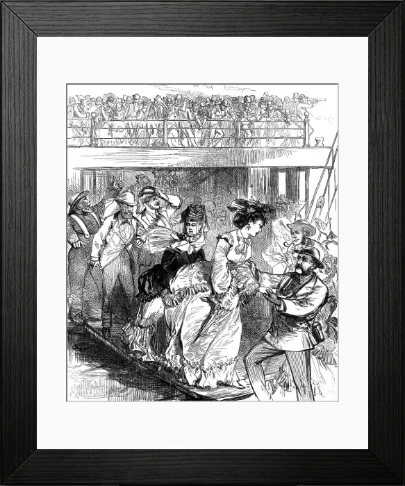 Framed Print : The Statute Holiday: Margate Jetty, 1871. Creator: Unknown Framed Print : The Statute Holiday: Margate Jetty, 1871. Creator: Unknown