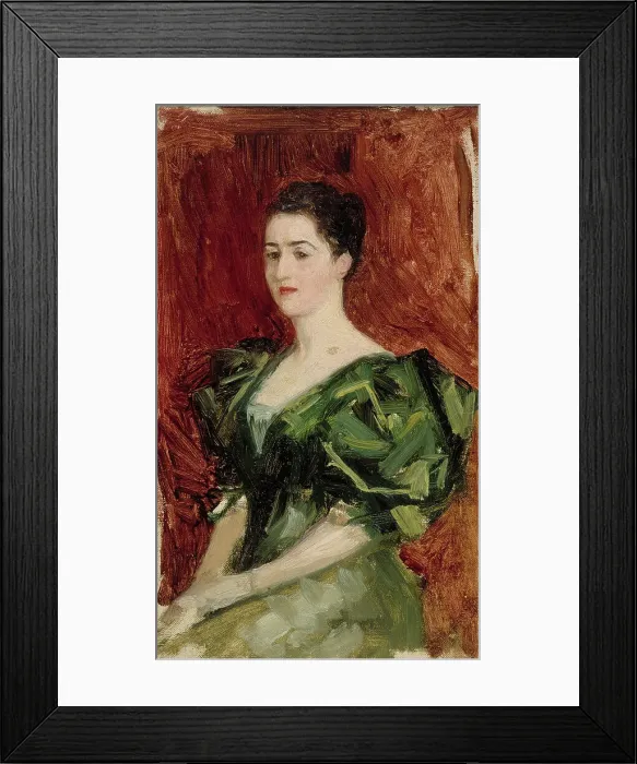 Framed Print : Portrait of Mrs. Dagmar Dippell, compositional sketch, 1895. Creator: Albert Edelfelt Framed Print : Portrait of Mrs. Dagmar Dippell, compositional sketch, 1895. Creator: Albert Edelfelt