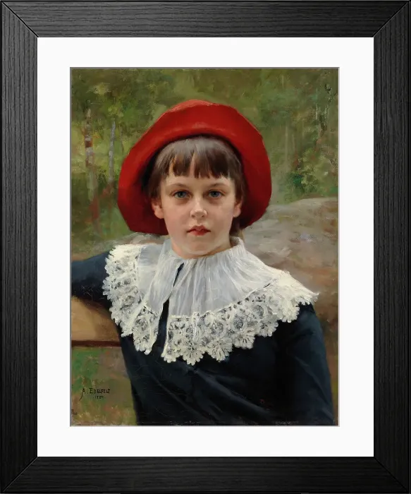 Framed Print : Portrait of the Artist's Sister Berta Edelfelt, 1884. Creator: Albert Edelfelt Framed Print : Portrait of the Artist's Sister Berta Edelfelt, 1884. Creator: Albert Edelfelt