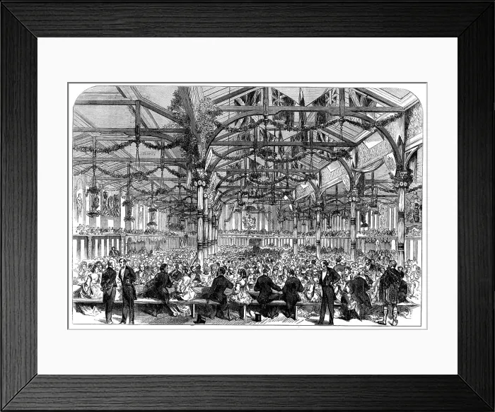 Framed Print : The Scott Centenary Banquet in the Corn Exchange, Grassmarket, Edinburgh, 1871. Creator: Unknown Framed Print : The Scott Centenary Banquet in the Corn Exchange, Grassmarket, Edinburgh, 1871. Creator: Unknown
