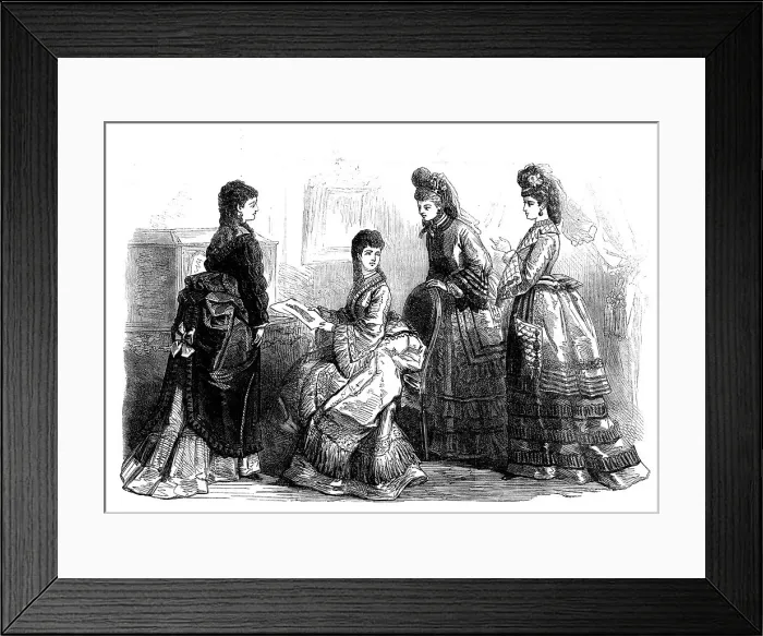 Framed Print : Paris fashions for October, 1871. Creator: Unknown Framed Print : Paris fashions for October, 1871. Creator: Unknown