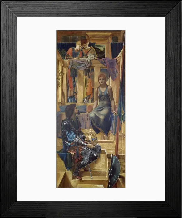 Framed Print : King Cophetua and the Beggar Maid - Cartoon Study, 1883. Creator: Sir Edward Coley Burne-Jones Framed Print : King Cophetua and the Beggar Maid - Cartoon Study, 1883. Creator: Sir Edward Coley Burne-Jones