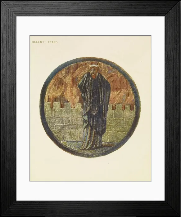 Framed Print : The Flower Book - Helen's Tears, 1905. Creator: Sir Edward Coley Burne-Jones Framed Print : The Flower Book - Helen's Tears, 1905. Creator: Sir Edward Coley Burne-Jones