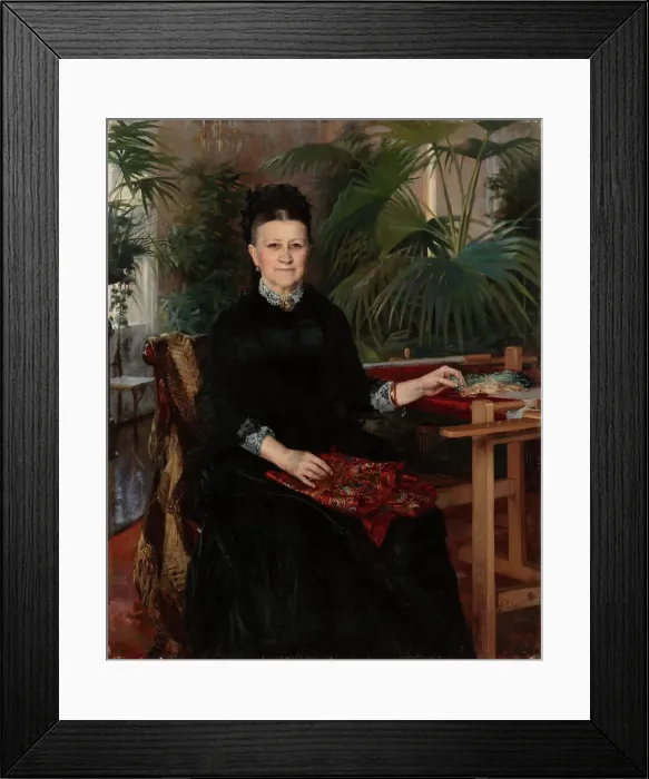 Framed Print : Portrait of Mrs. Anna Sinebrychoff, 1884. Creator: Albert Edelfelt Framed Print : Portrait of Mrs. Anna Sinebrychoff, 1884. Creator: Albert Edelfelt